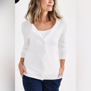 Style & Co Women’s Winter White Cardigan Crewneck NEW with Tags Size Large